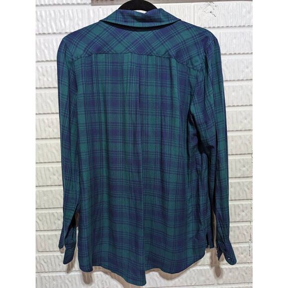 Vineyard Vines Women's Blue & Green Plaid Long-Sleeve Button Down Shirt Size 6 N - Picture 3 of 7
